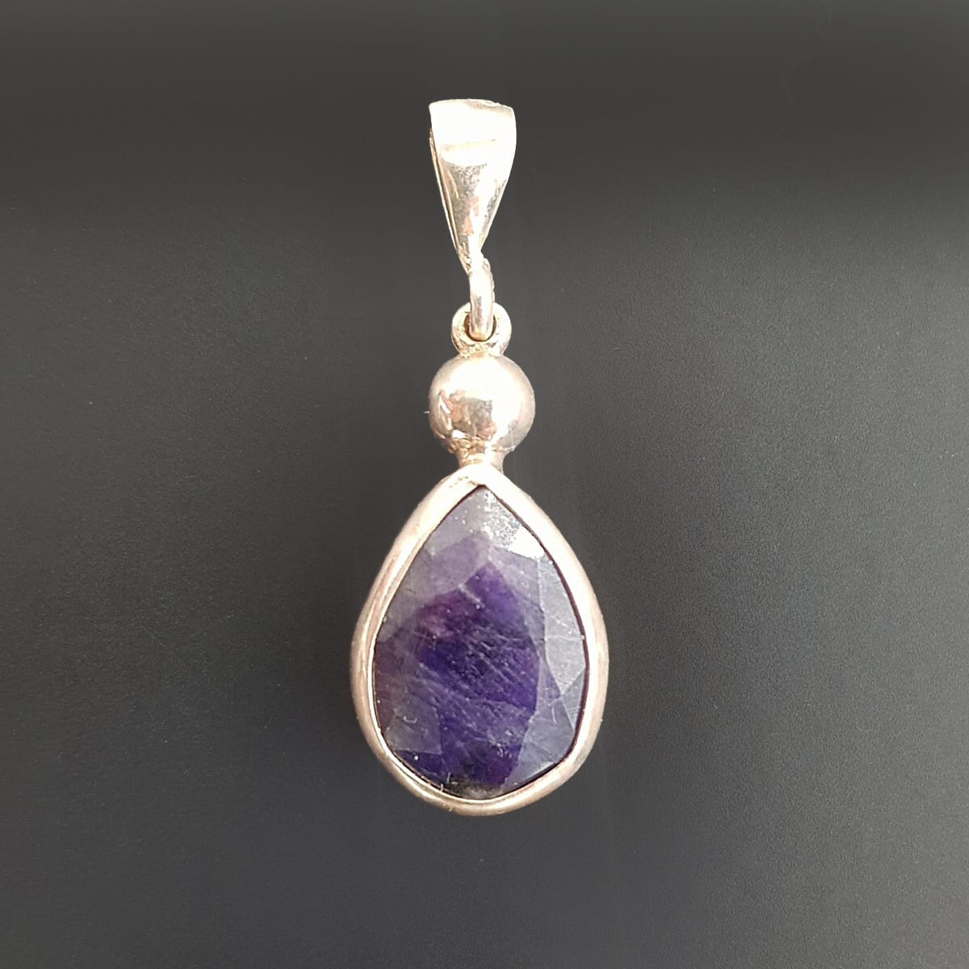 Safir Kolye Ucu (Gümüş)