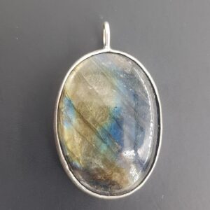 Labradorit Kolye Ucu (Gümüş)
