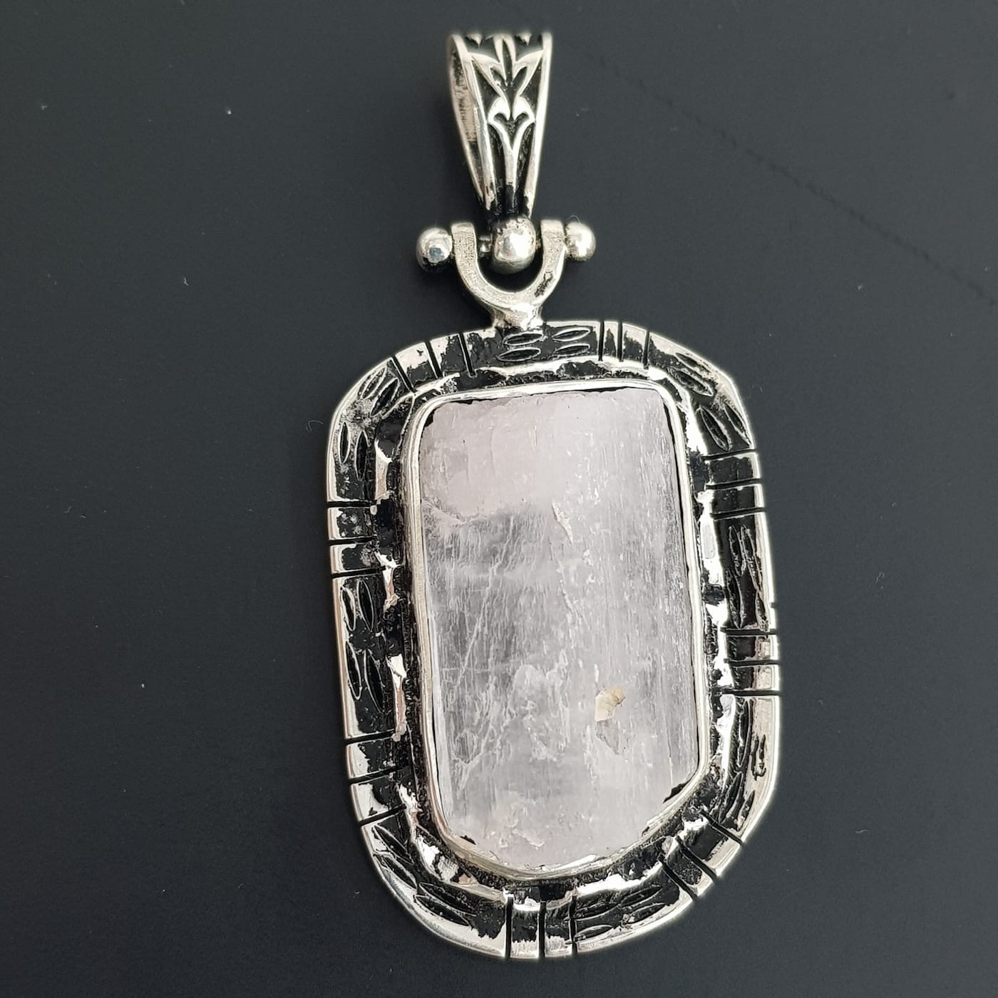 Kunzit Kolye Ucu (Gümüş)