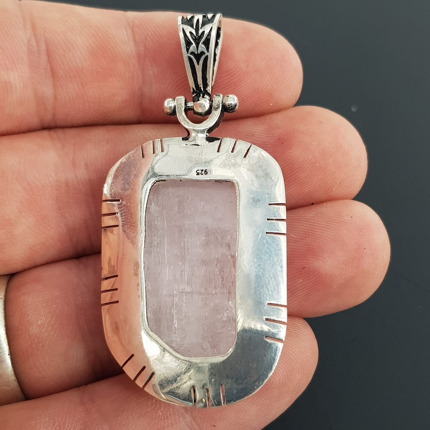 Kunzit Kolye Ucu (Gümüş) - Görsel 3