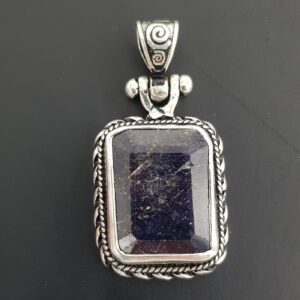 Safir Kolye Ucu (Gümüş)