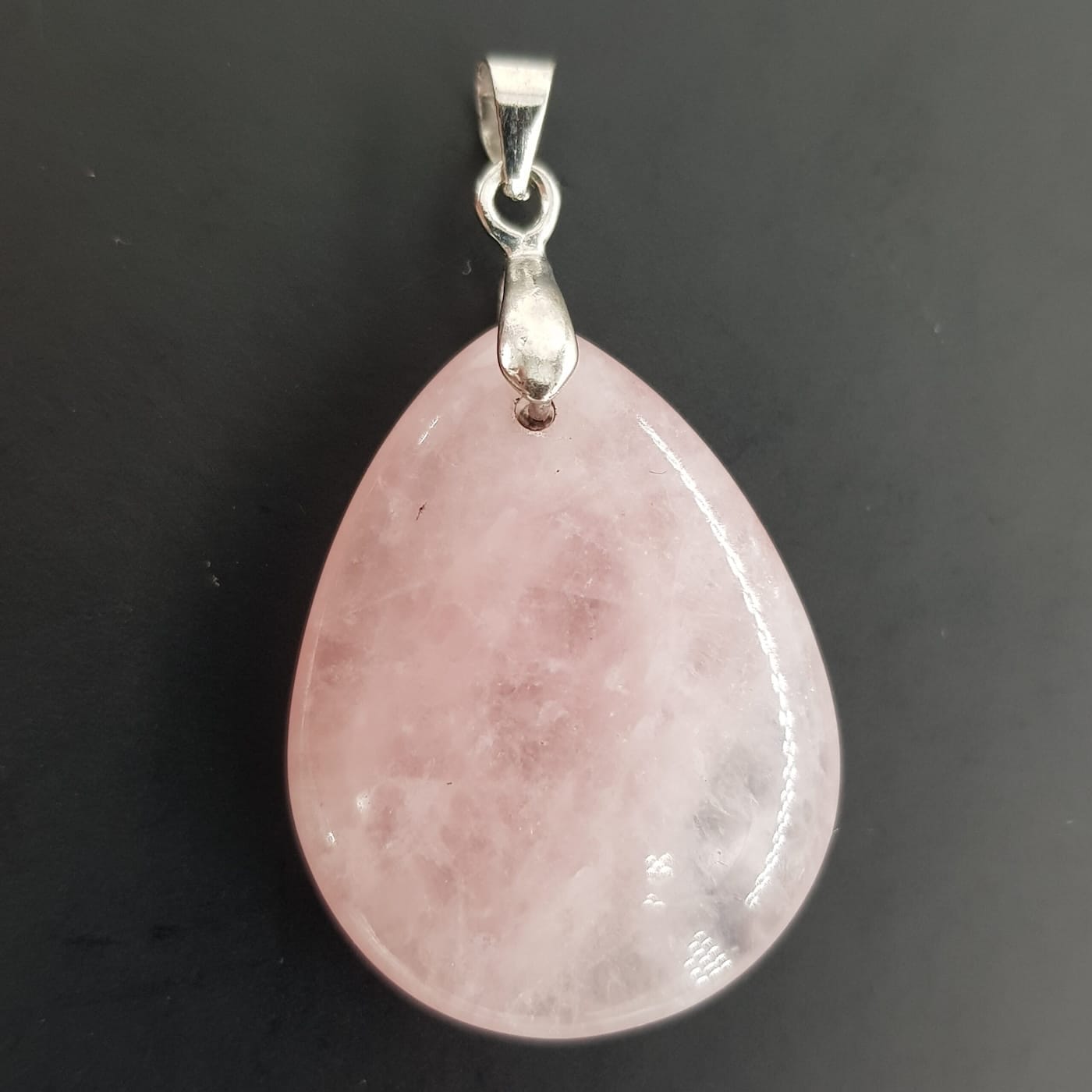 Pembe Kuvars Kolye Ucu