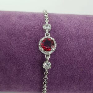 Garnet (Lal) Künye (Gümüş)