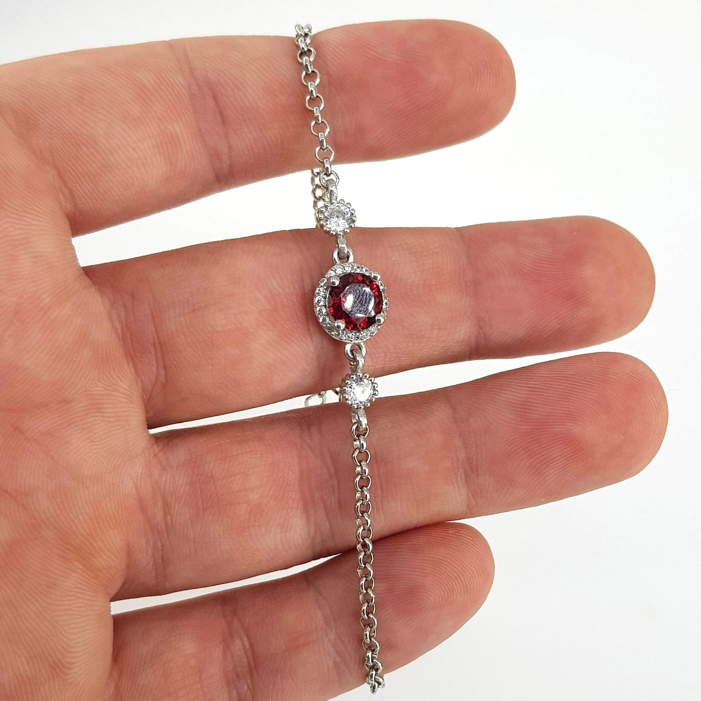 Garnet (Lal) Künye (Gümüş) - Görsel 2