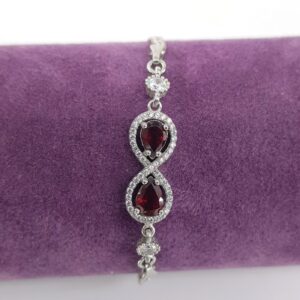 Garnet (Lal) Künye (Gümüş)