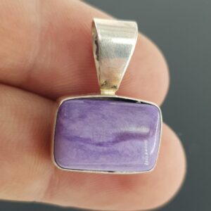 Alternative view of Lepidolit Kolye Ucu (Gümüş)