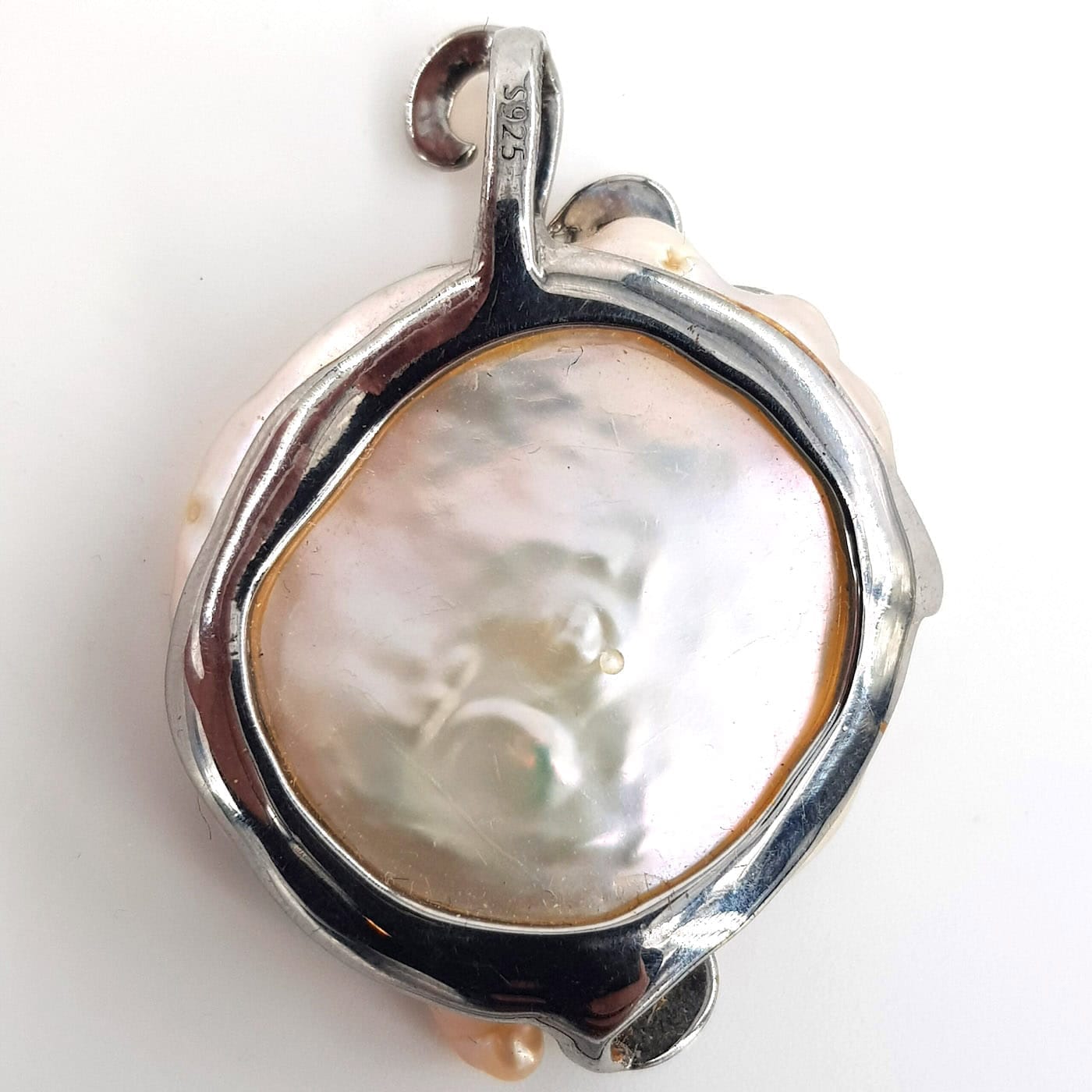 Barok İnci Kolye Ucu (Gümüş) - Görsel 3