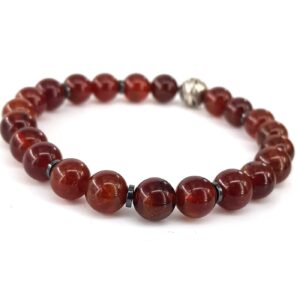 Hessonite Garnet (Lal) Bileklik 8mm