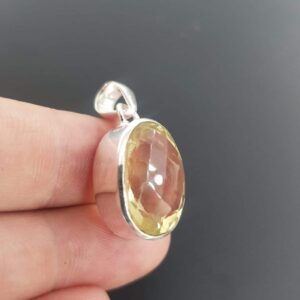 Limon Kuvars Kolye Ucu (Gümüş) - 2