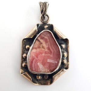 Rodokrozit Kolye Ucu (Gümüş)