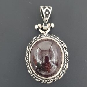 Garnet (Lal) Kolye Ucu (Gümüş)