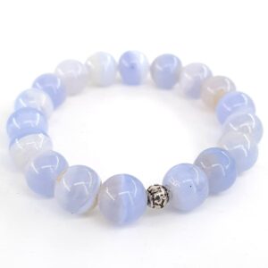Mavi Kalsedon Bileklik 10mm