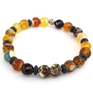 Brezilya Akik Bileklik Faset 8mm