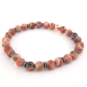 Rodokrozit Bileklik Faset 6mm