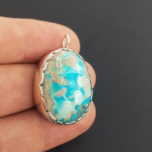 Firuze (Turkuaz) Kolye Ucu (Gümüş) - 2