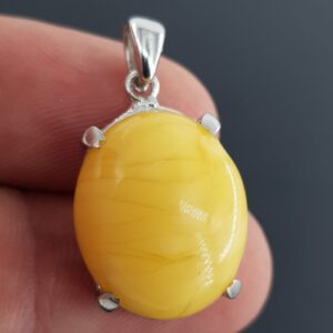 Kehribar (Kaliningrad) Kolye Ucu (Gümüş) - 2