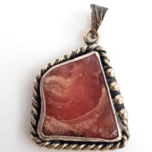 Rodokrozit Kolye Ucu (Gümüş)