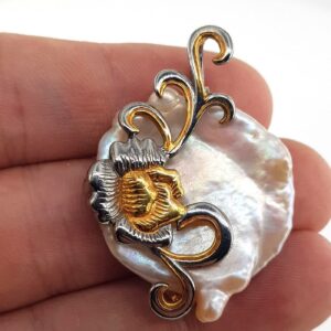 Barok İnci Kolye Ucu (Gümüş) - 2