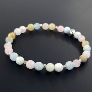 Morganit Bileklik Faset 6mm