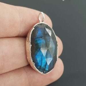 Labradorit Kolye Ucu (Gümüş) - 2