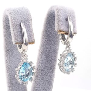 Topaz Küpe (Gümüş)