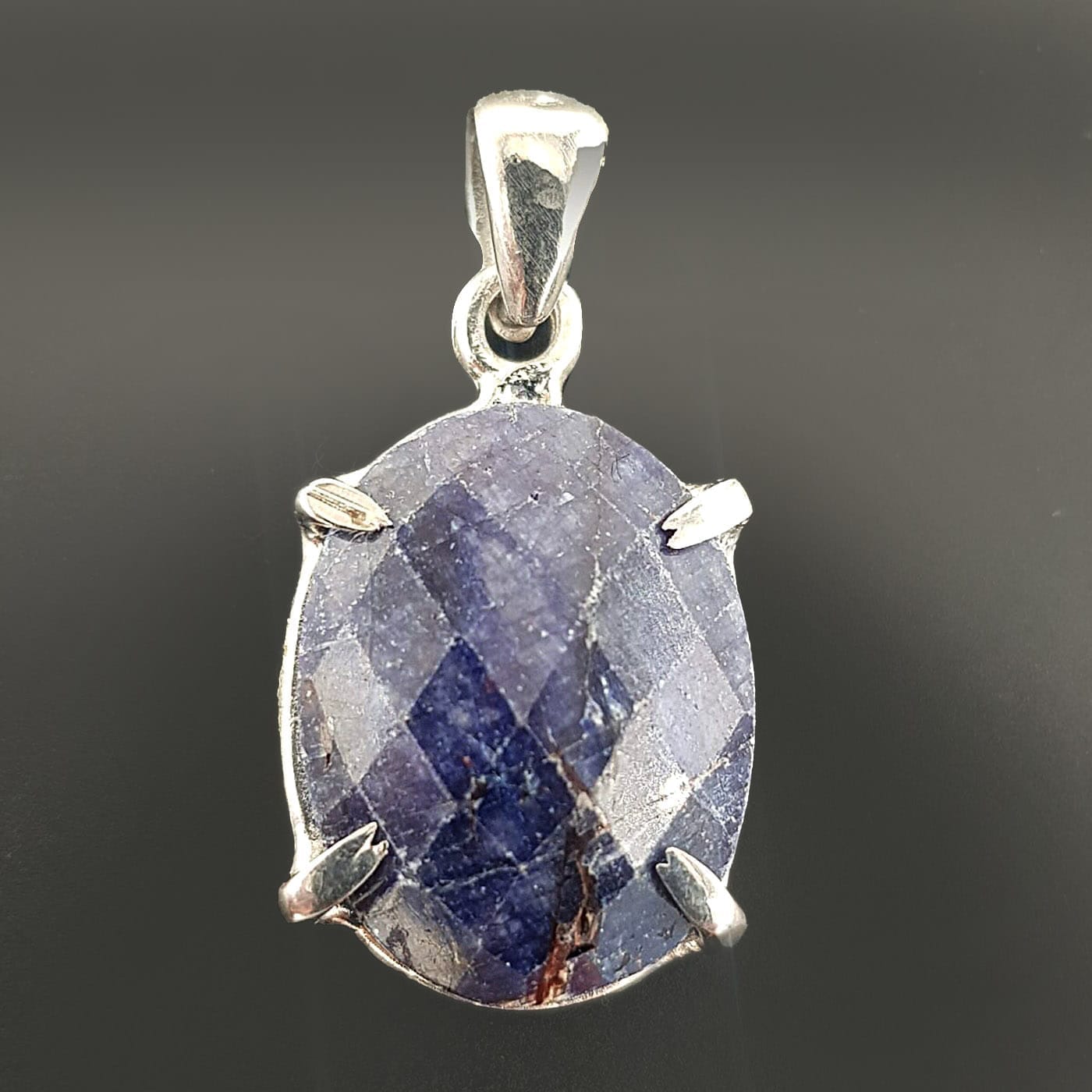 Safir Kolye Ucu (Gümüş)