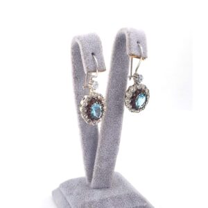 Topaz Küpe (Gümüş)