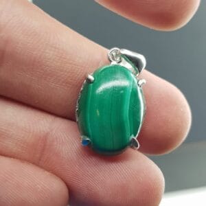 Malakit Kolye Ucu (Gümüş) - 2