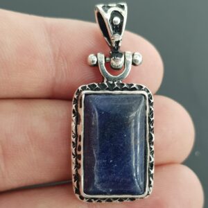 Lapis Lazuli Kolye Ucu (Gümüş) - 2