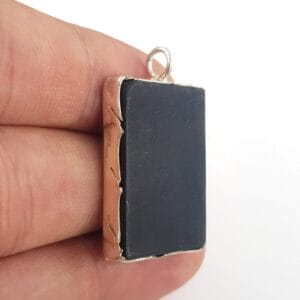 Şungit Kolye Ucu (Gümüş) - 2