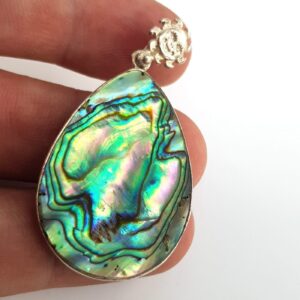 Abalon Sedef Kolye Ucu (Gümüş) - 2