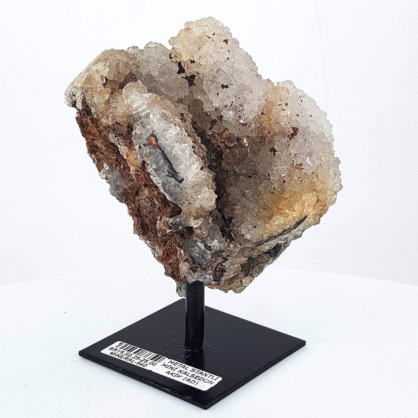 Kristal Kuvars Kalsedon (Standlı)