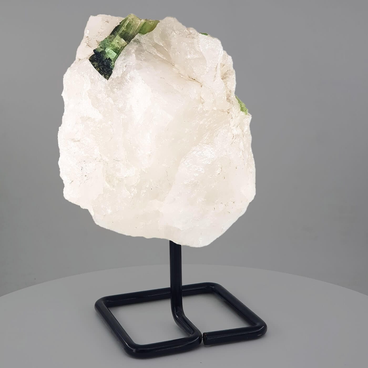 Yeşil Turmalin ve Kristal Kuvars (Standlı)