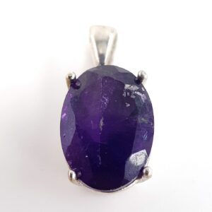 Ametist Kolye Ucu Faset (Gümüş)