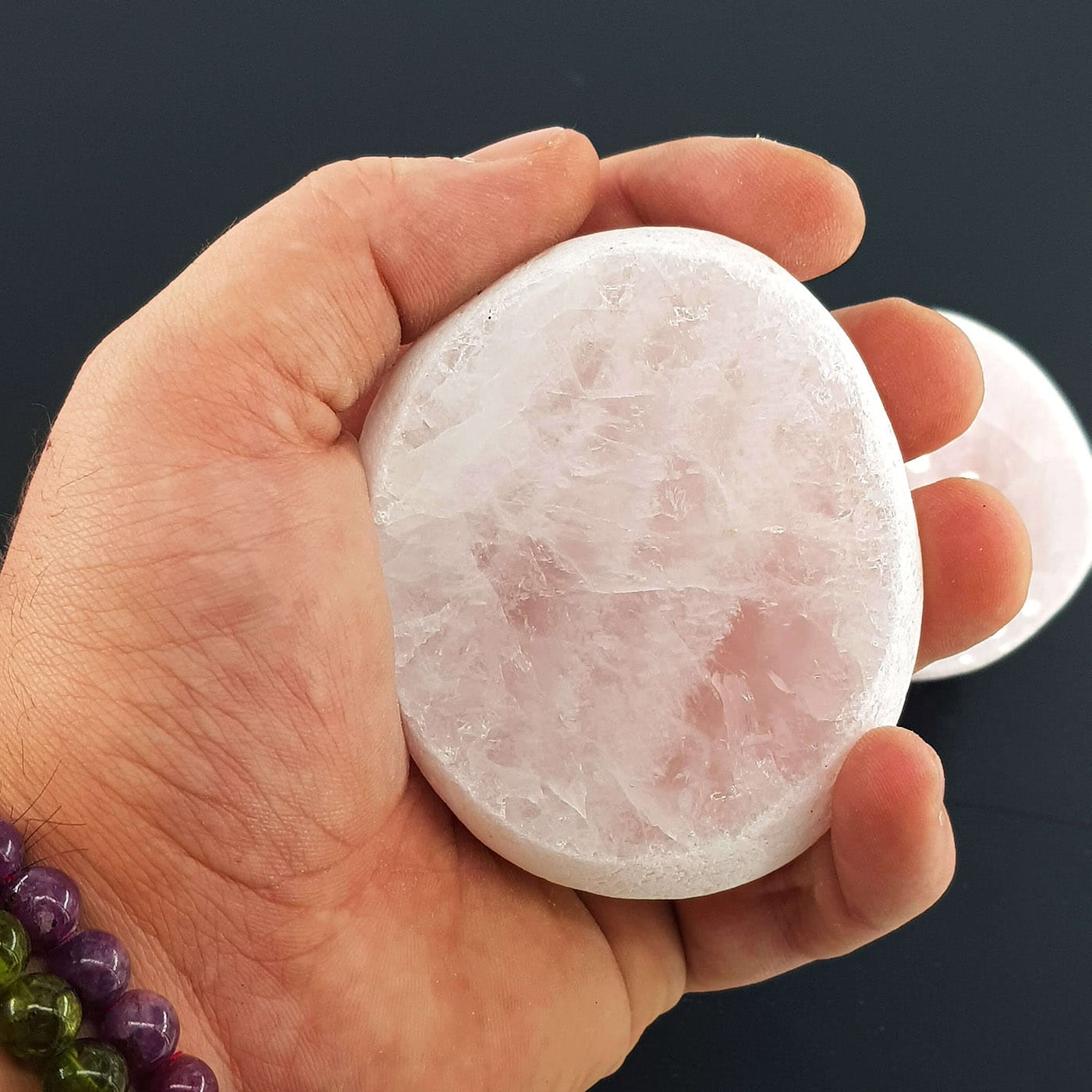 Pembe Kuvars Tambur - Görsel 2