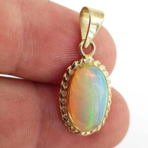 Alternative view of Ateş Opal Altın Kolye Ucu 14K