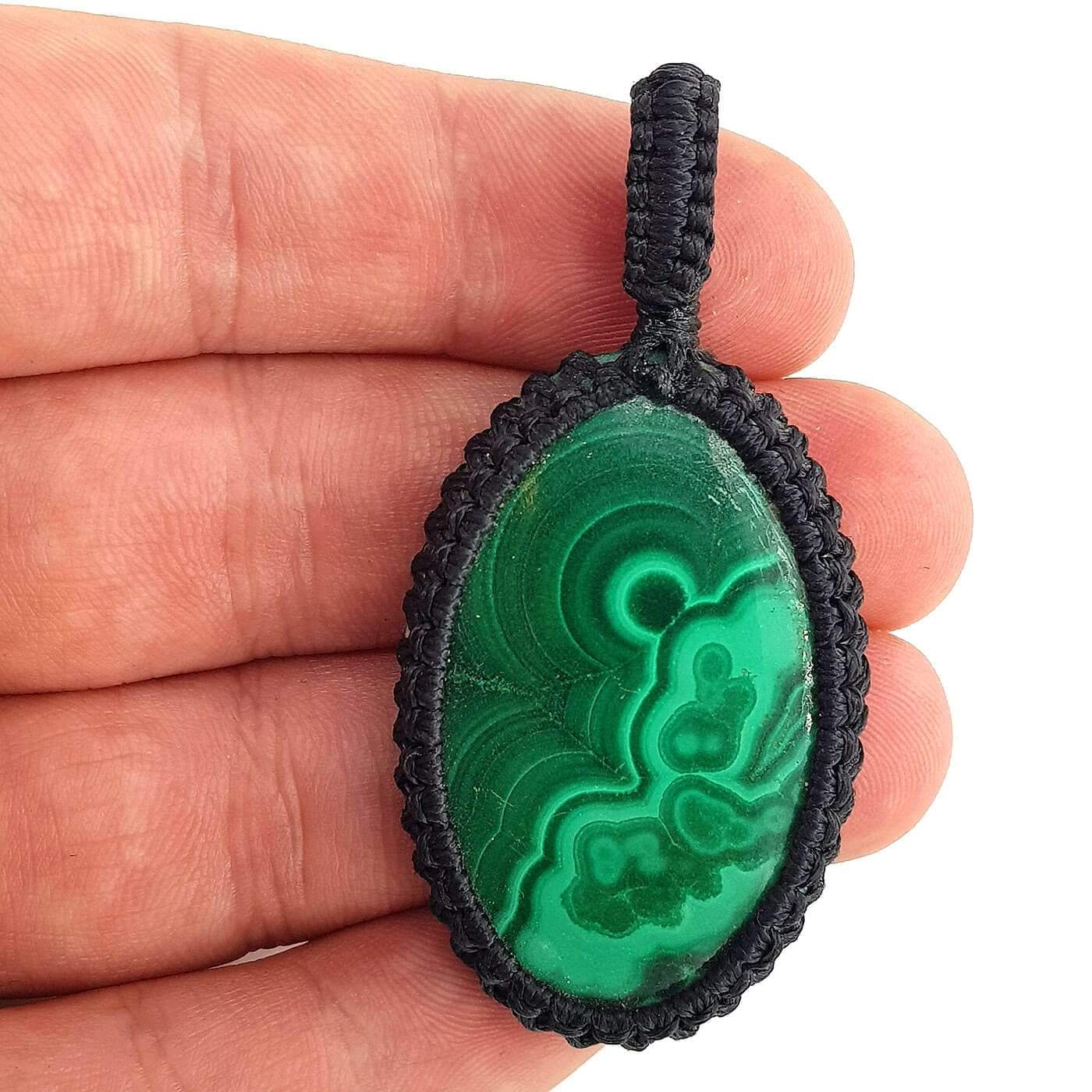 Malahit Kolye Ucu (Örgü) - Görsel 2