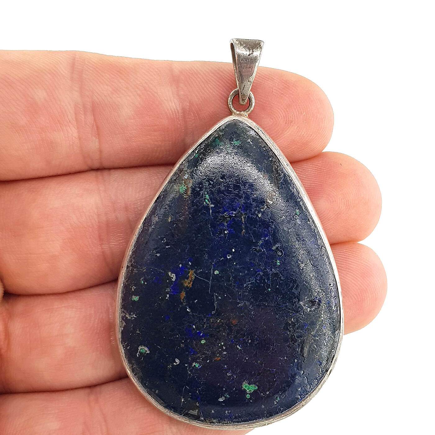 Azurit Kolye Ucu (Gümüş) - Görsel 2