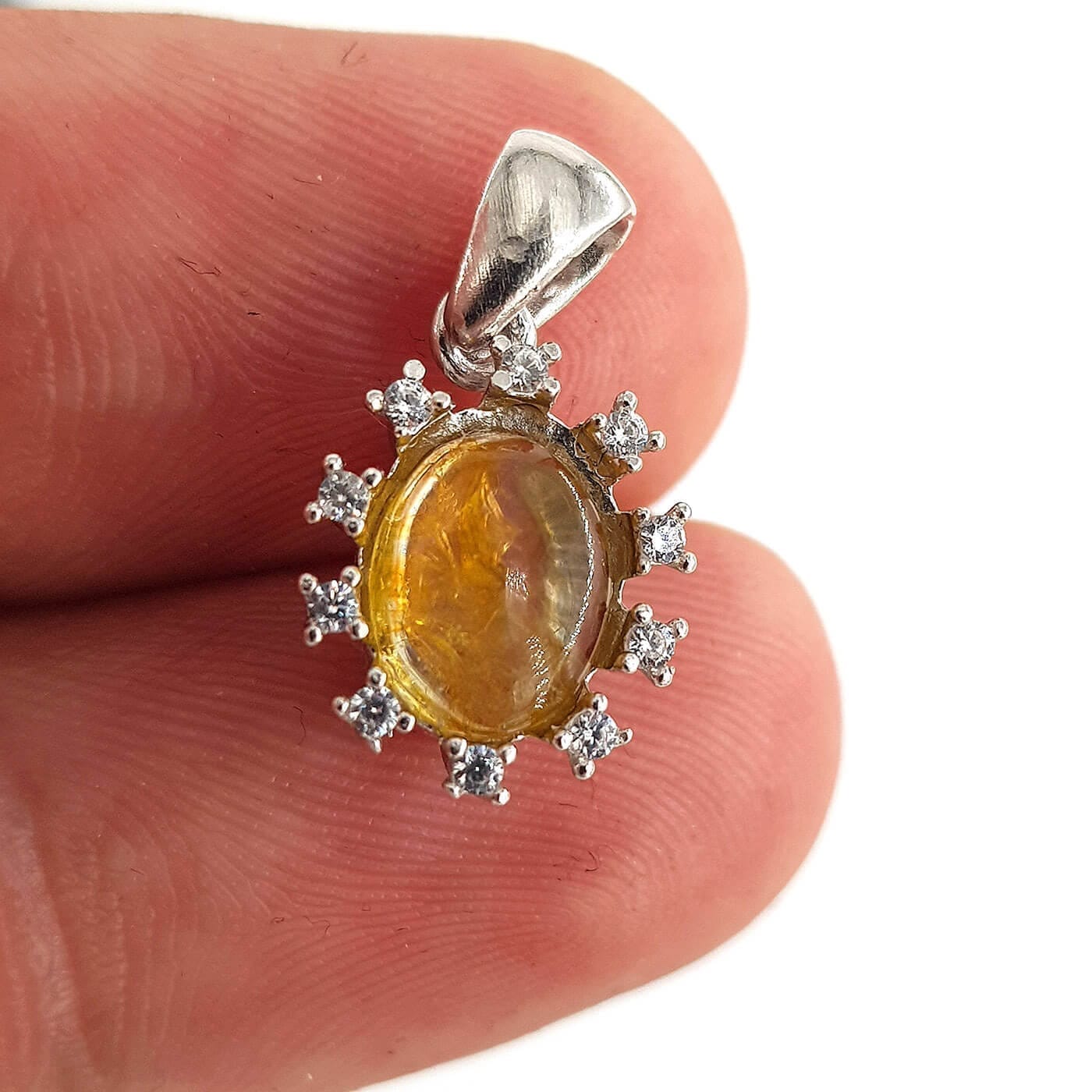 Sitrin Kolye Ucu (Gümüş) - Görsel 2