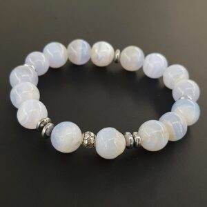 Mavi Kalsedon Bileklik 10mm