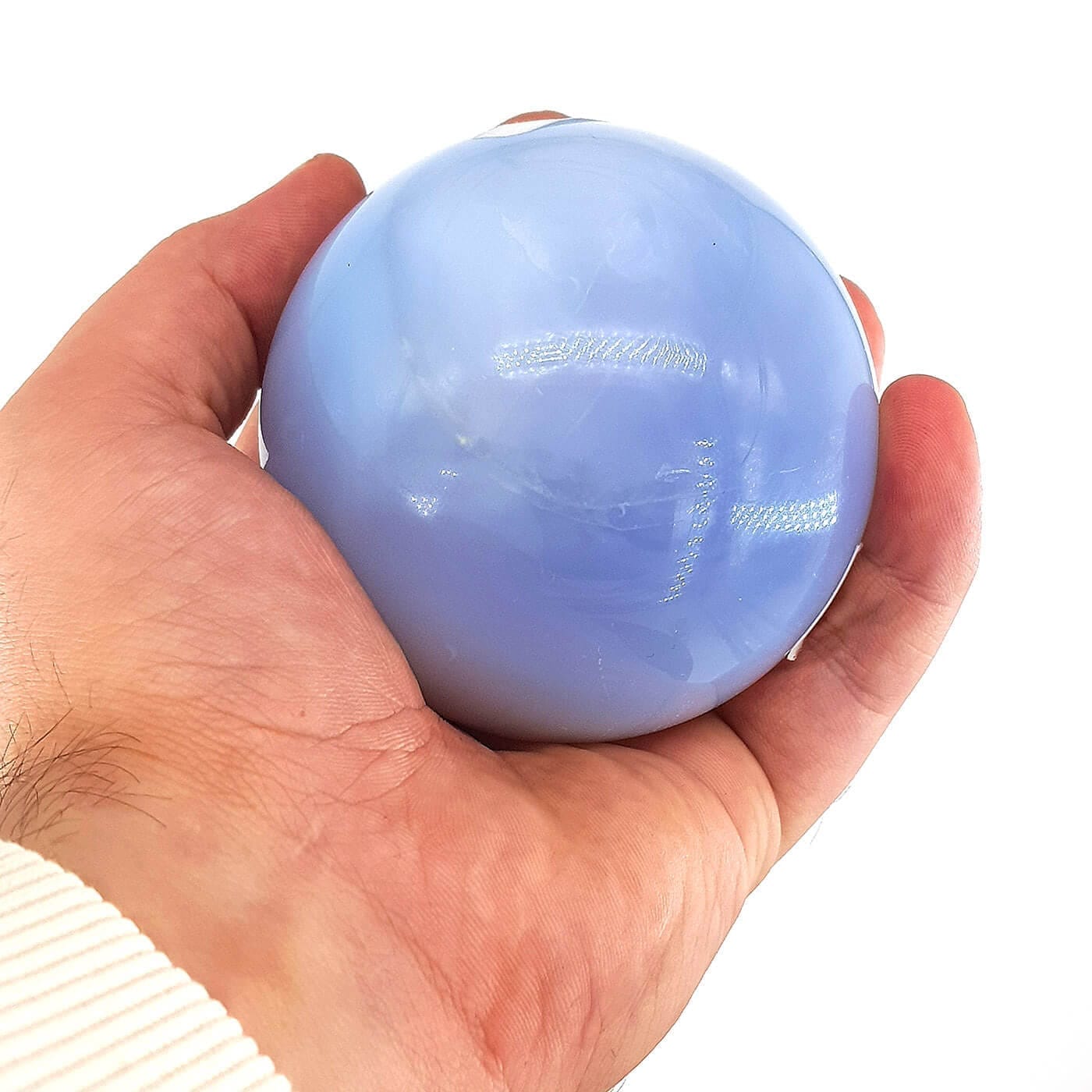 Mavi Kalsedon Küre L Boy - Görsel 2