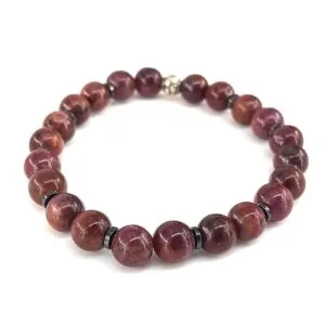 Yakutlu Safir (Ruby Safir) Bileklik 8mm