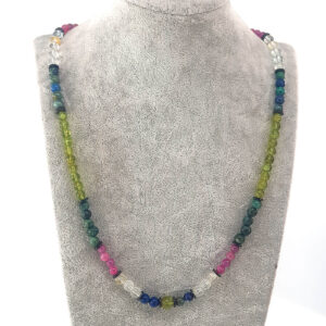 Mix Kolye Yakut, Zümrüt, Safir, Zeberced, Topaz