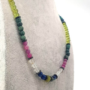 Alternative view of Mix Kolye Yakut, Zümrüt, Safir, Zeberced, Topaz