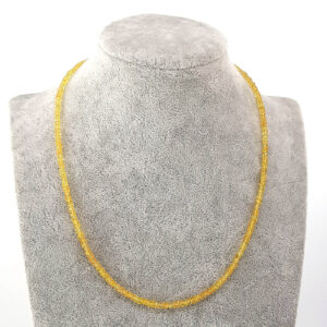 Sarı Safir Kolye (Gümüş)