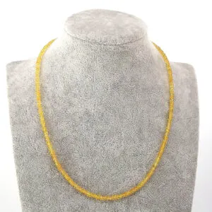 Sarı Safir Kolye (Gümüş)