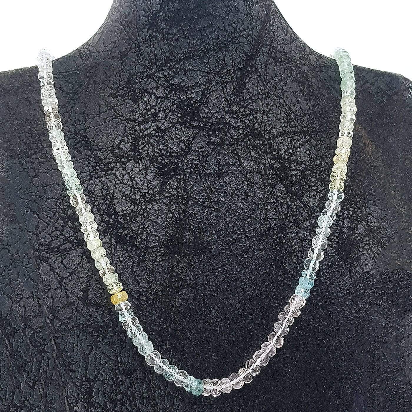 Morganit Rondela Faset Kolye 5mm