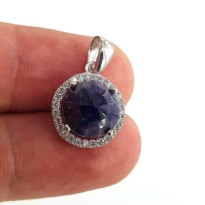 Safir Kolye Ucu (Gümüş) - 2