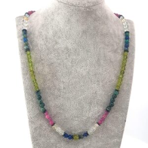 Mix Kolye Yakut, Zümrüt, Safir, Zeberced, Topaz