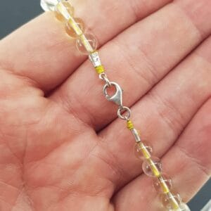 Kristal Kuvars Bileklik (Gümüş) 6mm - Kristalkuvars Taşı Enerjisi ve Doğal Formu